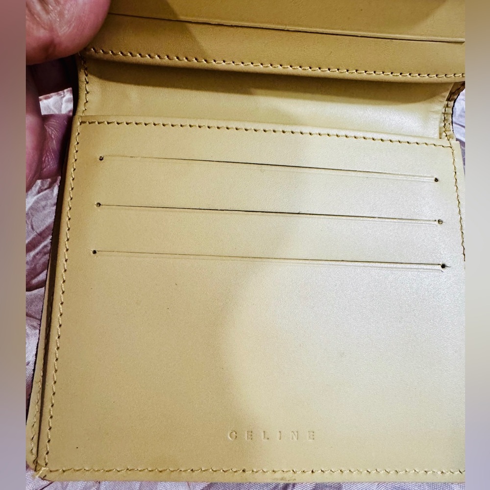 Celine Vintage Macadam Suede Trifold Wallet - Picture 6 of 6